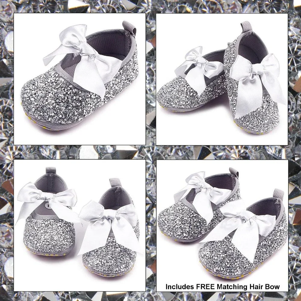 NWT Cute Sparkling Bling Swarovski Rhinestone Baby Girl Princess Shoes +…